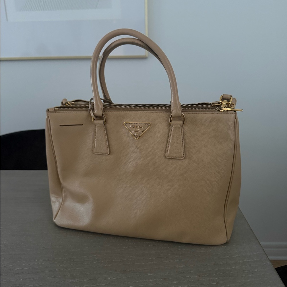 Prada Tan Leather Tote Bag